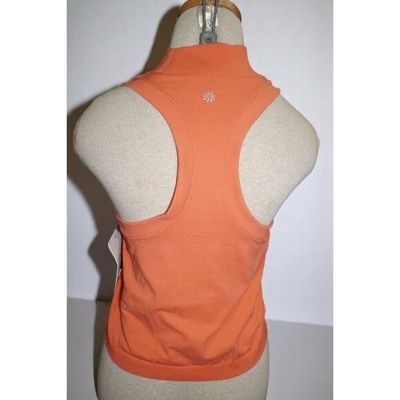 Athleta Momentum Mock Neck Tank – Soft Persimmon – Size Small – Nylon Sample - Picture 5 of 6